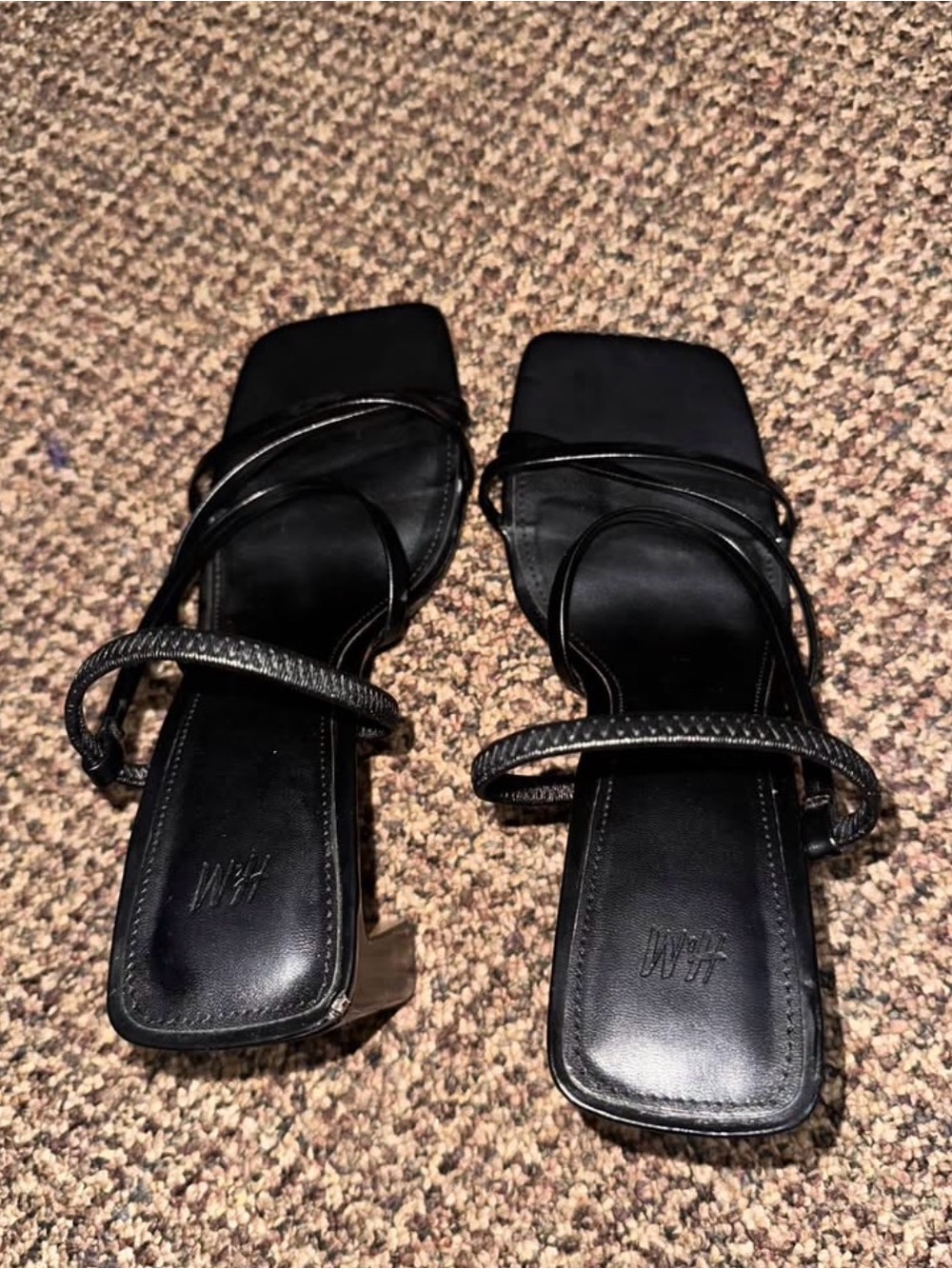 Strappy Black Women's Heels